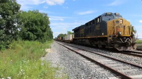CSX Q137 Intermodal Double-Stack Train Part 2 from Sterling, Ohio August 14, 2021