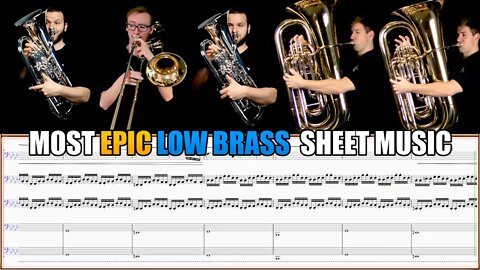 DARK EPIC SOUNDING LOW BRASS "Silver Linings" by Hendyamps Studios. Sheet Music Play Along!