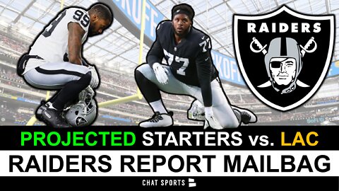 Raiders Projected Offense vs. Chargers in today's mailbag