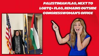Palestinian Flag, Next To LGBTQ+++ Flag... who wants to tell them???!
