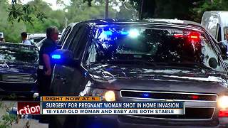 Pregnant woman shot during home invasion, taken to hospital with life-threatening injuries