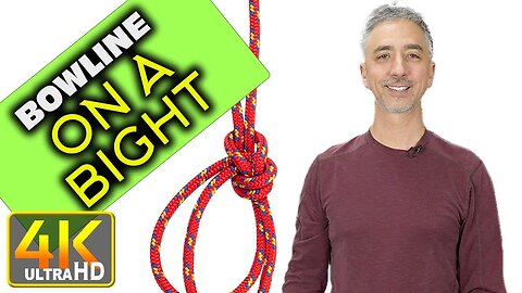 How to Tie the Bowline on a Bight Rescue Survival Knot (4k UHD)