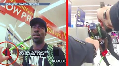 Body Cam: Officer Involved Fatal Shooting Man with a Bat at Walmart