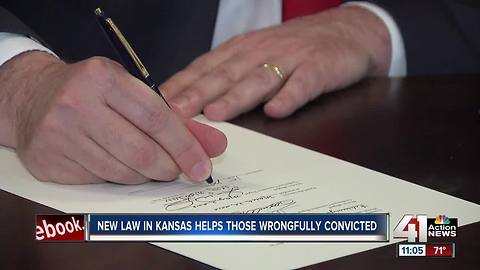 Kansas Gov. Jeff Colyer signs law giving compensation to those wrongfully convicted