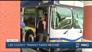 Lee County Transit fares resume