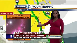 Crash shuts down I-95 NB in Martin County