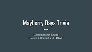 TCNW 606: Mayberry Days Trivia Championship 2020