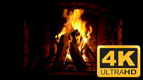 The BEST Fireplace With Crackling Fire Sounds [4K Ultra HD] Virtual Fireplace | Relaxing Fireplace