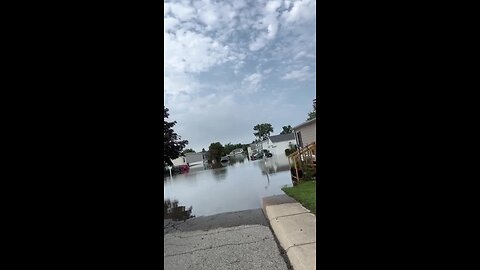 Flooding at mobile home community in Flat Rock