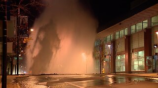 Water main break on south high street in Akron