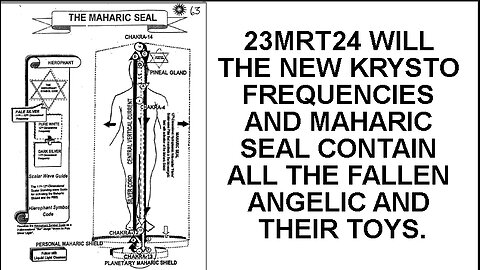 23MRT24 WILL THE NEW KRYSTO FREQUENCIES AND MAHARIC SEAL CONTAIN ALL THE FALLEN ANGELIC AND THEIR TO