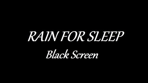 🔴 RAIN FOR SLEEP | Black Screen | White Noise | Rain & Thunder |Sleep Sounds | Relax | Dream
