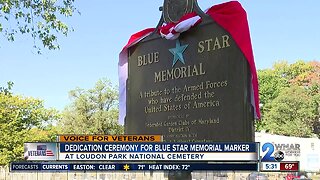 Dedication ceremony for Blue Star Memorial marker