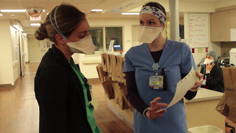 nurses from Travis Air Force Base, Ca., are working side by side staff from Dameron Hospital