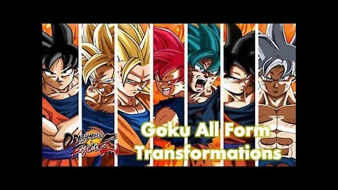 Goku in dragonball fighter z all transformations