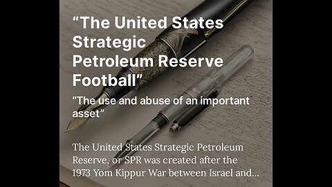 “The United States Strategic Petroleum Reserve Football” - Audio Summary