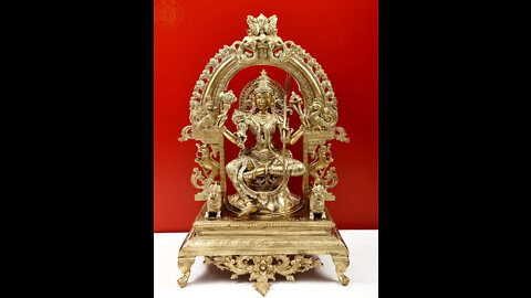 24" Goddess Rajarajeshwari (Tripura Sundari) - Hoysala Art | Handmade | Exotic India Art