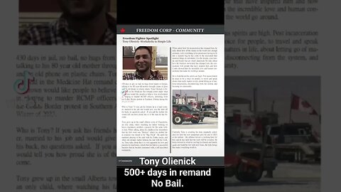 Tony Olienick - Political Prisoner