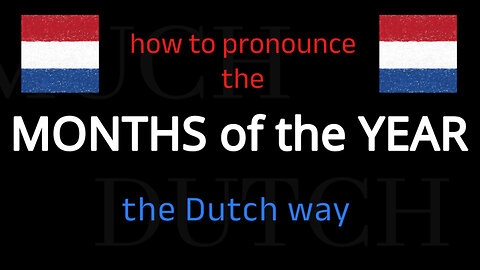 How to say the MONTHS OF THE YEAR in Dutch. Follow this short tutorial.