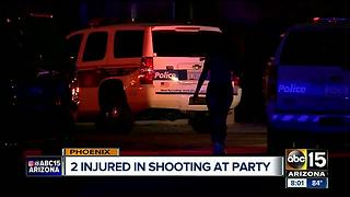 Two hurt after drive-by shooting at Phoenix party, search for suspect underway