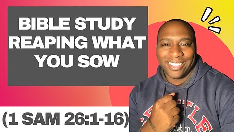 Bible Study Tips: What is The Bible Study for Beginners 1 Sam 26:1-16 | Daily Disciple