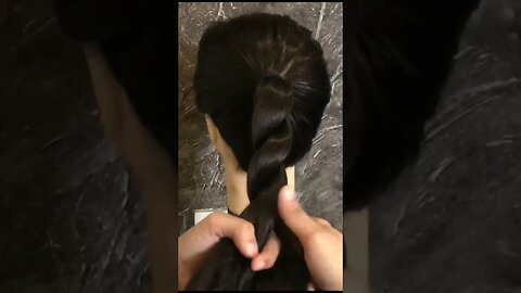 Fancy ponytail hairstyle for long hairs |quick & easy hairstyle in 10 seconds #ytshorts #christmas