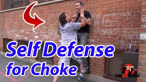 Self-Defense against a Choke on a Wall