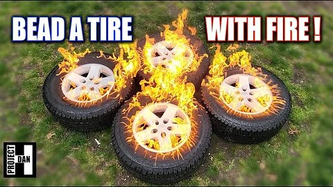 BEAD A TIRE WITH FIRE - A BACK YARD BEADING!