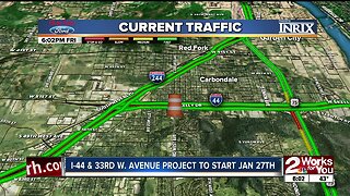 I-44 and 33rd West Avenue project to start Jan. 27