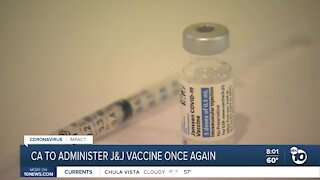 Calif. to administer J&J vaccine once again