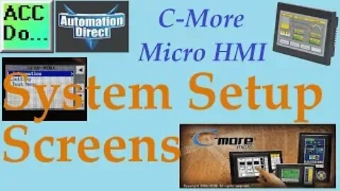 C-More Micro HMI System Setup Screens