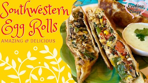 The Best Southwestern Egg rolls with Avocado ranch sauce, Better than the restaurants