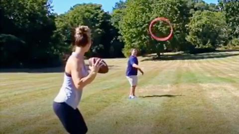 Check Out This Woman&#039;s Amazing Football Throw