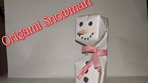 Simple and Cute Origami Snowman