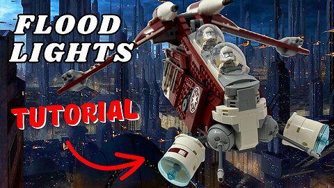 Adding FLOOD LIGHTS To The Coruscant Guard Gunship! Lego Star Wars 75354 MOD Tutorial