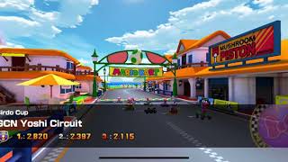 Mario Kart Tour - GCN Yoshi Circuit Gameplay (Winter Tour)