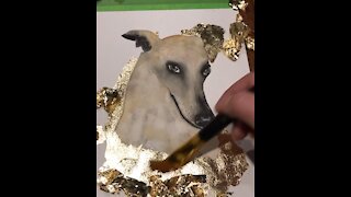 Whippet Watercolour