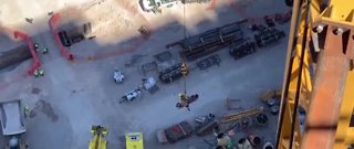 Injured worker rescued using crane at Resorts World site