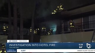 Hotel evacuated after catching on fire