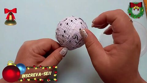 DIY - BOLA DE NATAL COM PAPEL/CHRISTMAS BALL
