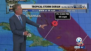 Tropical Storm Dorian nearing Barbados