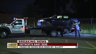 Crash on 7 Mile near Mt. Elliott