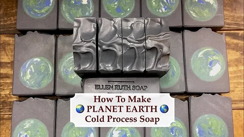 How to Make PLANET EARTH 🌏 Cold Process Soap w/ No-stick PVC embed mold | Ellen Ruth Soap