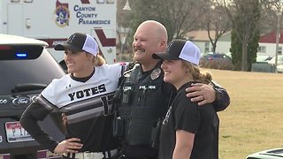 College of Idaho softball team honors first responders