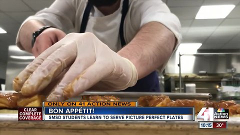 Broadmoor Bistro teaching teens how to serve perfect plates