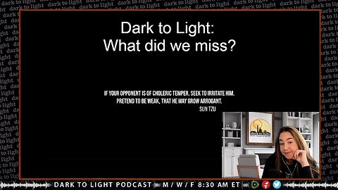Dark to Light: What did we miss?
