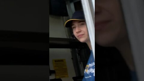 Butch Fly going through McDonald's drive through on his...