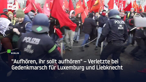 "Aufhören, ihr sollt aufhören" – Verletzte bei Gedenkmarsch für Luxemburg und Liebknecht in Berlin