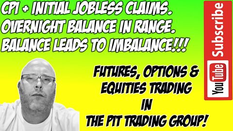 Balance - CPI & Init Jobless Claims - ES NQ Futures Premarket Trade Plan - The Pit Futures Trading