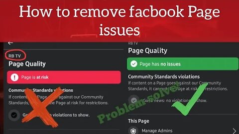 How to remove Facebook page vioiltion||RB TV #reel